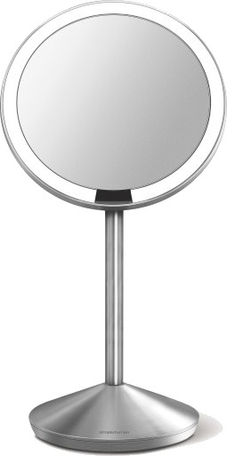 Sensorspeil mini oppladbart børstet stål brushed stainless steel 14.5 cm