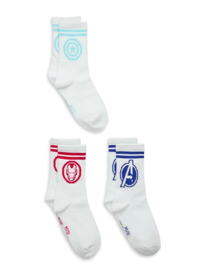 Marvel Socks   White   23/26