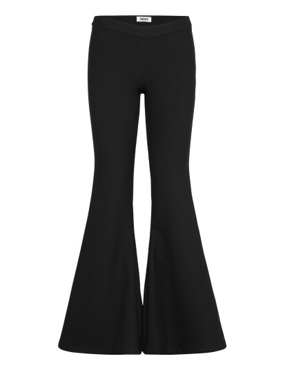 Monki Low Rise Flared Trousers   Black   34