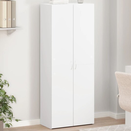 Arkivskap hvit 60x32x153 cm konstruert tre
