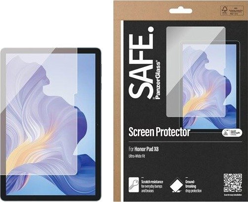 SAFE by PanzerGlass Screen Protector Honor Pad X8 | Ultra-Wide Fit