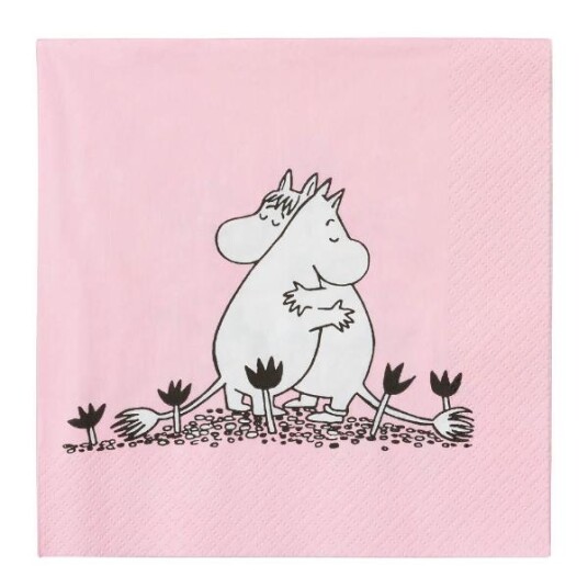 Mummi  Servietter Kjærlighet 33x33 cm rosa