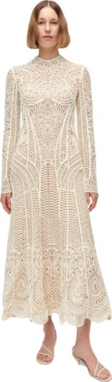 Simkhai Fiona l/s midi dress L hvit dame