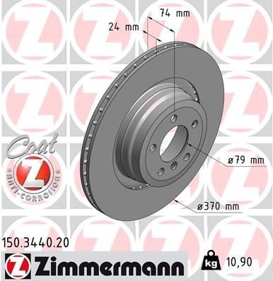 Bremseskive ZIMMERMANN 150.3440.20
