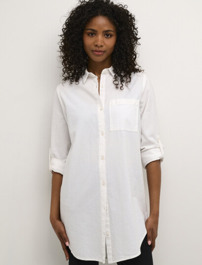 Kaffe Kanaya Shirt Tunic - White - 34 Kaffe Kanaya Shirt Tunic - White - 34