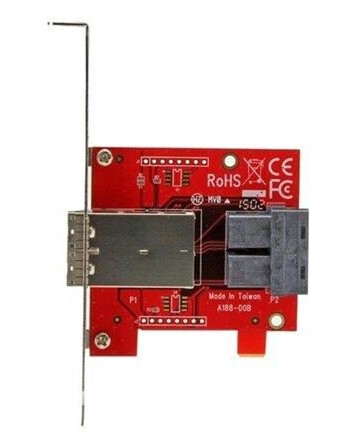 StarTech.com Mini-SAS Adapter - Dual SFF-8643 to SFF-8644 - 12Gbps - SAS internal to external panel