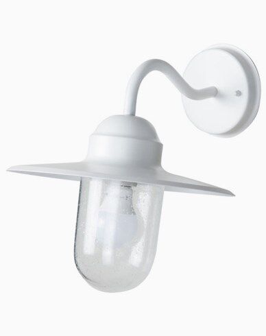 AIRAM Arvika veggarmatur IP44 hvit (ikke utstyrt E27 max 60W)