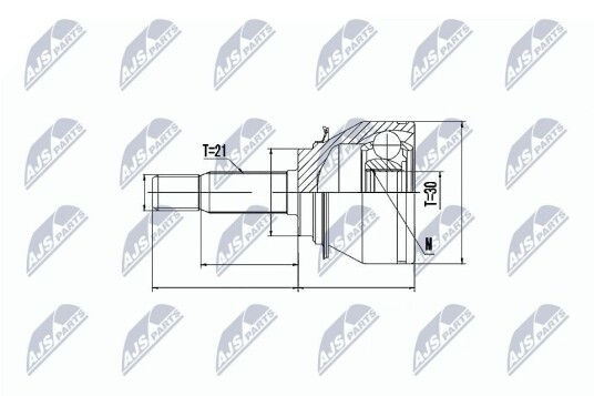 Nty Drivknute drivaksel NTY NPZ RE 045
