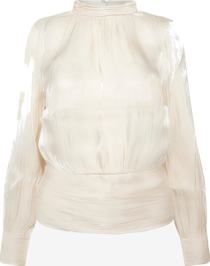 Vero Moda Vmpolly Ls High Neck Top Wvn FOG S