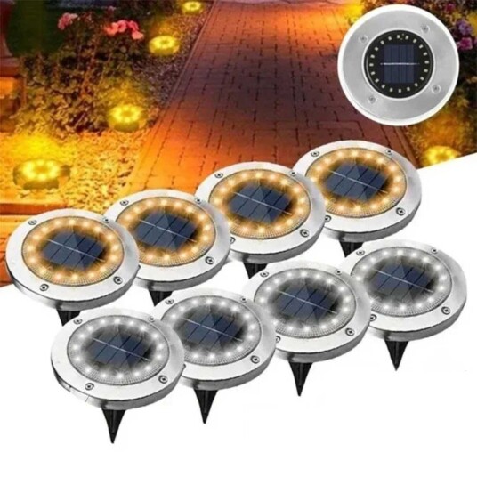 8-Pack Solar Spotlights LED-bakkebelysning 8-Pack Solar Spotlights LED-bakkebelysning