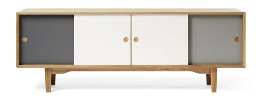 Zweed Moodi 180 sideboard Gr?/hvit, eikestamme