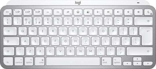 Logitech MX Keys Mini For Mac Wireless Keyboard - Pale Grey - Tastatur - Nordisk - Grå