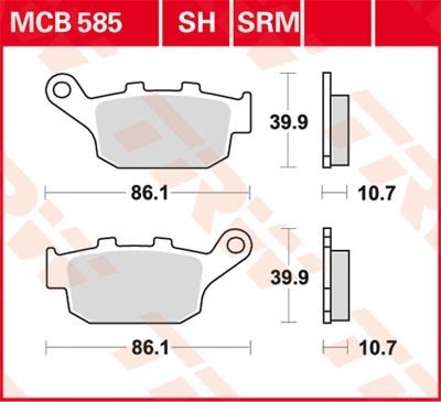 Bremseklosser TRW MCB585