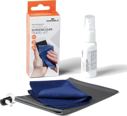 Durable Rengj??ringssett for smarttelefon/nettbrett klut + v??ske 25 ml