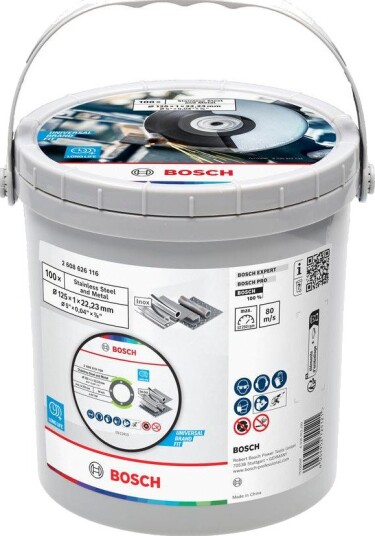 Bosch 2608626116 skjæreskive 125 mm, 1,0 mm, 22,23 mm, 100-pakning