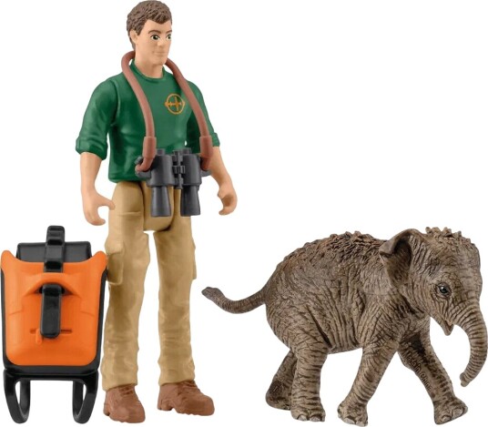 Schleich Pocket Sett Forsker På Utflukt med Elefantunge 81476