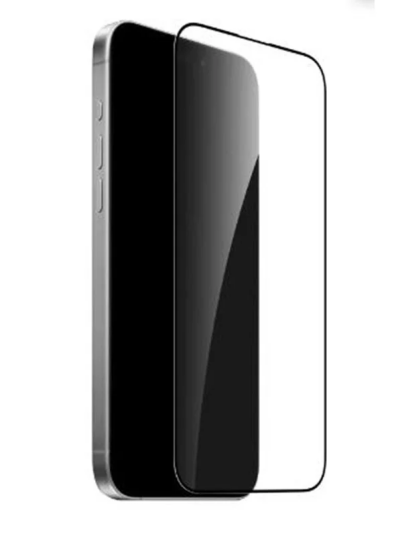 Puro Herdet Glass Skjermbeskytter med Ramme for iPhone 16 - Slag- og Ripebestandig, Knusesikker, Sort