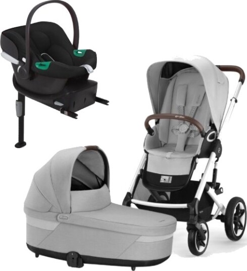 Cybex Travelsystem 4i1 Talos S Lux Duo inkl. Aton B2 & Base One Lava Grey