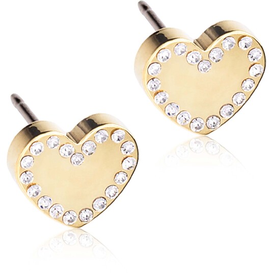 Blomdahl Golden Titanium Brilliance Sweetheart 8 mm Crystal