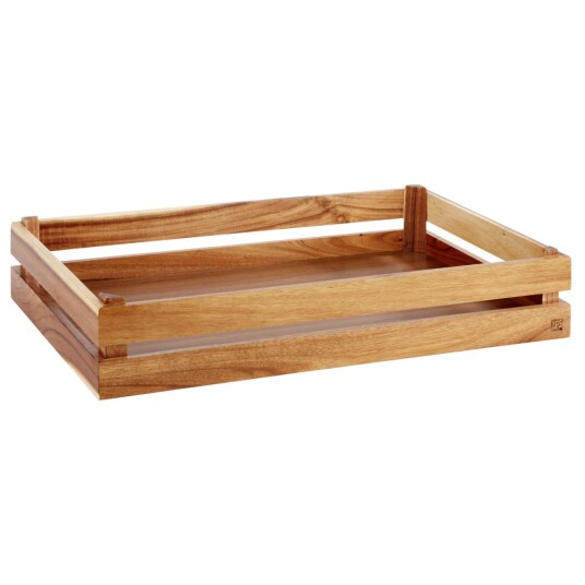 APS Trekasse til buffet GN; Størrelse GN 1/1 55.5x35x10.5 cm LxBxH; Lysebrun; Rektangulær