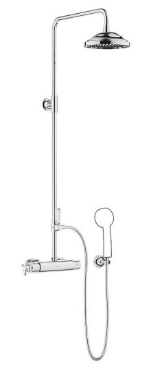 Dornbracht Madison Showerpipe, m/term Ø200 mm, u/hånddusj, Krom