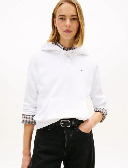 Tommy Jeans Tjw Reg S Flag Hoodie - White - XL Tommy Jeans Tjw Reg S Flag Hoodie - White - XL