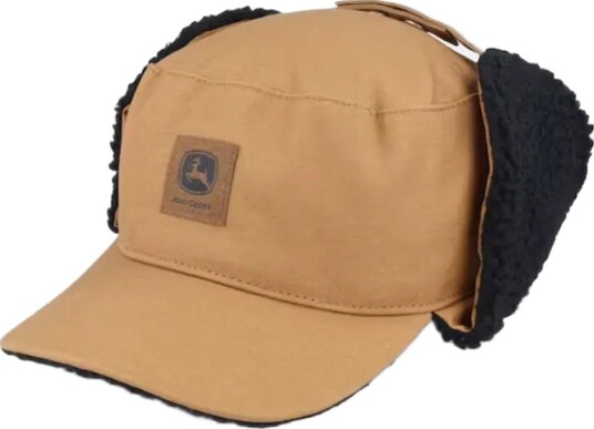 John Deere Cotton Faux Fur Lining Hat Coy John Deere Cotton Faux Fur Lining Hat Coy