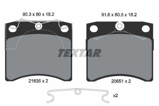 Bremseklosser TEXTAR 2163501 Bremseklosser TEXTAR 2163501