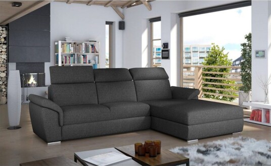 Hjørnesofa Eltap Trevisco 272x216x100 cm Inari 96 Mørk Grå Høyre