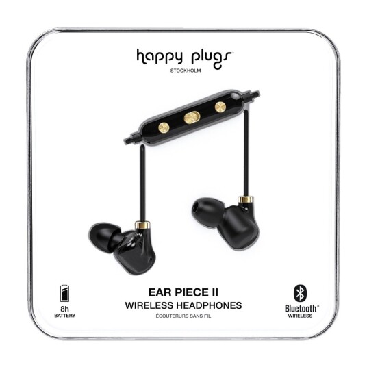 Happy Plugs Ear Piece II trådløse in ear hovedtelefoner Black Gold