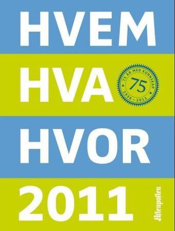 Hvem hva hvor 2011, Veldig pen bok / som ny Hvem hva hvor 2011, Veldig pen bok / som ny
