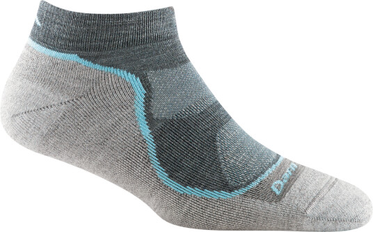 Darn Tough Women's Light Hiker No Show Lightweight with Cushion Slate L (41-42.5), Slate