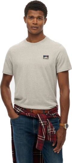 Superdry GREAT OUTDOORS EMB RELAXED TEE Athletic Grey Marl 3XL T shirts
