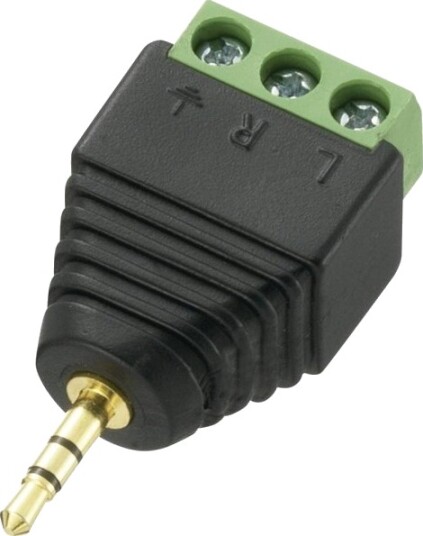 Tru Components Jackplugg 2,5 Mm Rett Poltall: 3 Stereo Sort 1 Stk