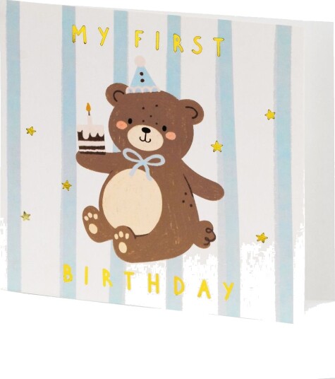 Bamse 1 Årsdag Kort – My First Birthday
