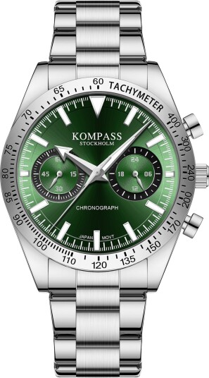Kompass Airborne Chronograph Silver Green
