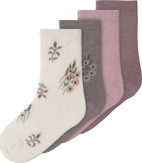 Name It Sokker NmfWak 4 pack Paddehakk/4P Sate Jaq+ Tpad Name It 22/24 Sokker Beige Brun Grå Hvit Lilla Rosa Name It Sokker NmfWak 4 pack Paddehakk/4P Sate Jaq+ Tpad Name It 22/24 Sokker Beige Brun Grå Hvit Lilla Rosa