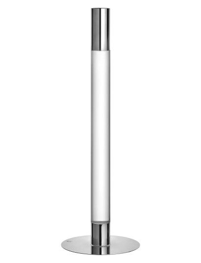 Orrefors Lumiere Candlestick - Silver - H32CM
