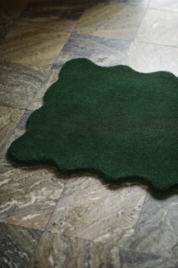 Jotex Dørmatte i Ull 60x90 Cm Bomull/Ull mørkegrønn VIVI 21700010347
