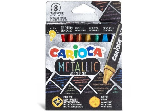 Carioca Metallic wax crayons, 8 pcs 809437 Carioca Metallic wax crayons, 8 pcs 809437