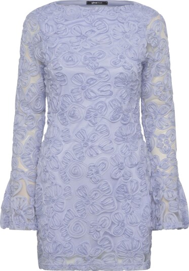 Gina Tricot Embroidery Mini Dress Blue XS Gina Tricot Embroidery Mini Dress Blue XS