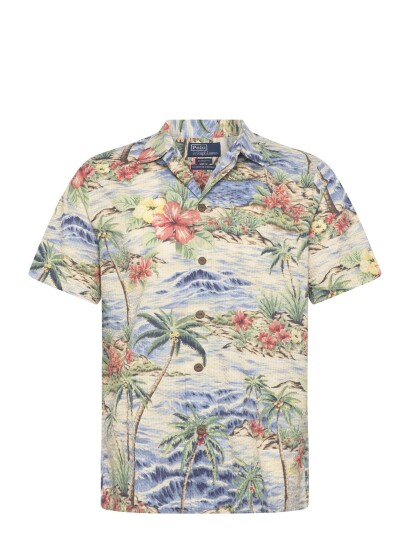 Polo Ralph Lauren Seersucker Knit Wvn Shirt Multi/patterned L