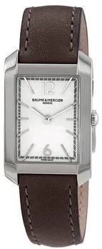 Baume & Mercier Dameklokke M0A10471 Hampton Sølvfarget/Lær