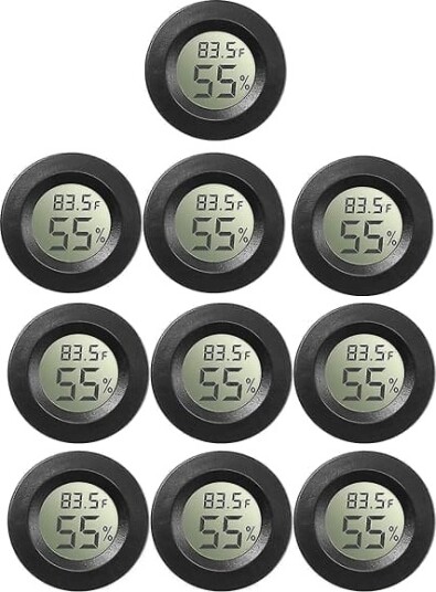 10-pakning Mini Hygrometer Termometer Måler Digital LCD-skjerm For Veksthus Barnerom Reptil Inkubator—max