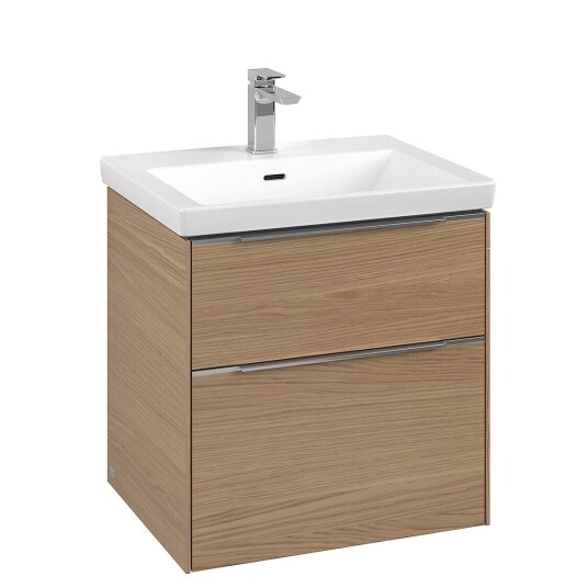 Villeroy & Boch Subway 3.0 Servantskap m/2 skuffer 572x576x478 mm Nordisk Eik Villeroy & Boch Subway 3.0 Servantskap m/2 skuffer 572x576x478 mm Nordisk Eik