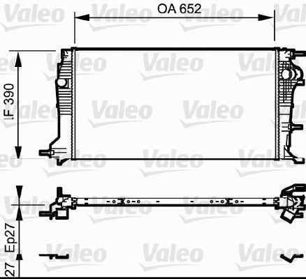 Radiator VALEO 735182 Radiator VALEO 735182