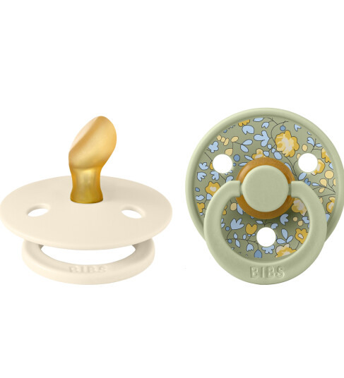 Bibs X Liberty Colour Smokker 2 pack Str. 1 Anatomisk Sa OneSize Smokk Grønn Hvit