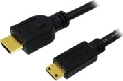 Logilink High Speed With Ethernet Hdmi-Kabel Med Ethernet Hdmi Hann Til 19 Pin Mini Hdmi Type C Hann 5 M Svart