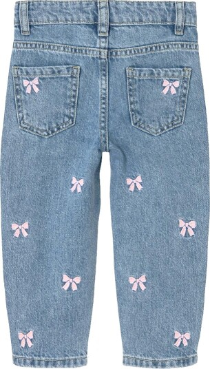Name It Medium Blue Denim Bows Bella Mom Embroidery Jeans Noos 104