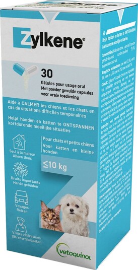 Vetoquinol Zylkene Kapsler 75 Mg Hund Katt 2 X 30 Stk 10 kg Vetoquinol Zylkene Kapsler 75 Mg Hund Katt 2 X 30 Stk 10 kg